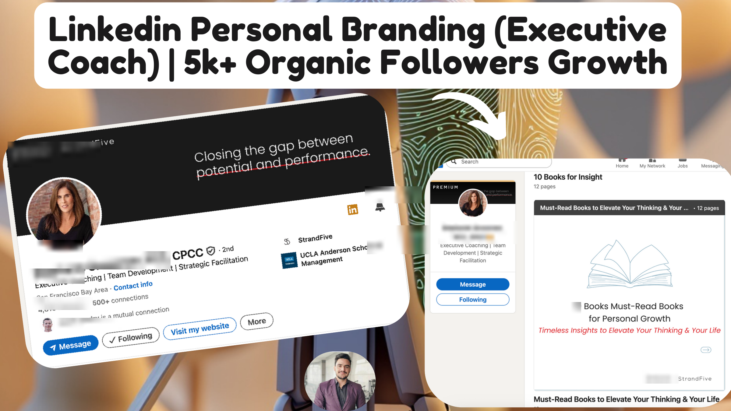 LinkedIn personal branding for an executive coach with 5K+ organic followers